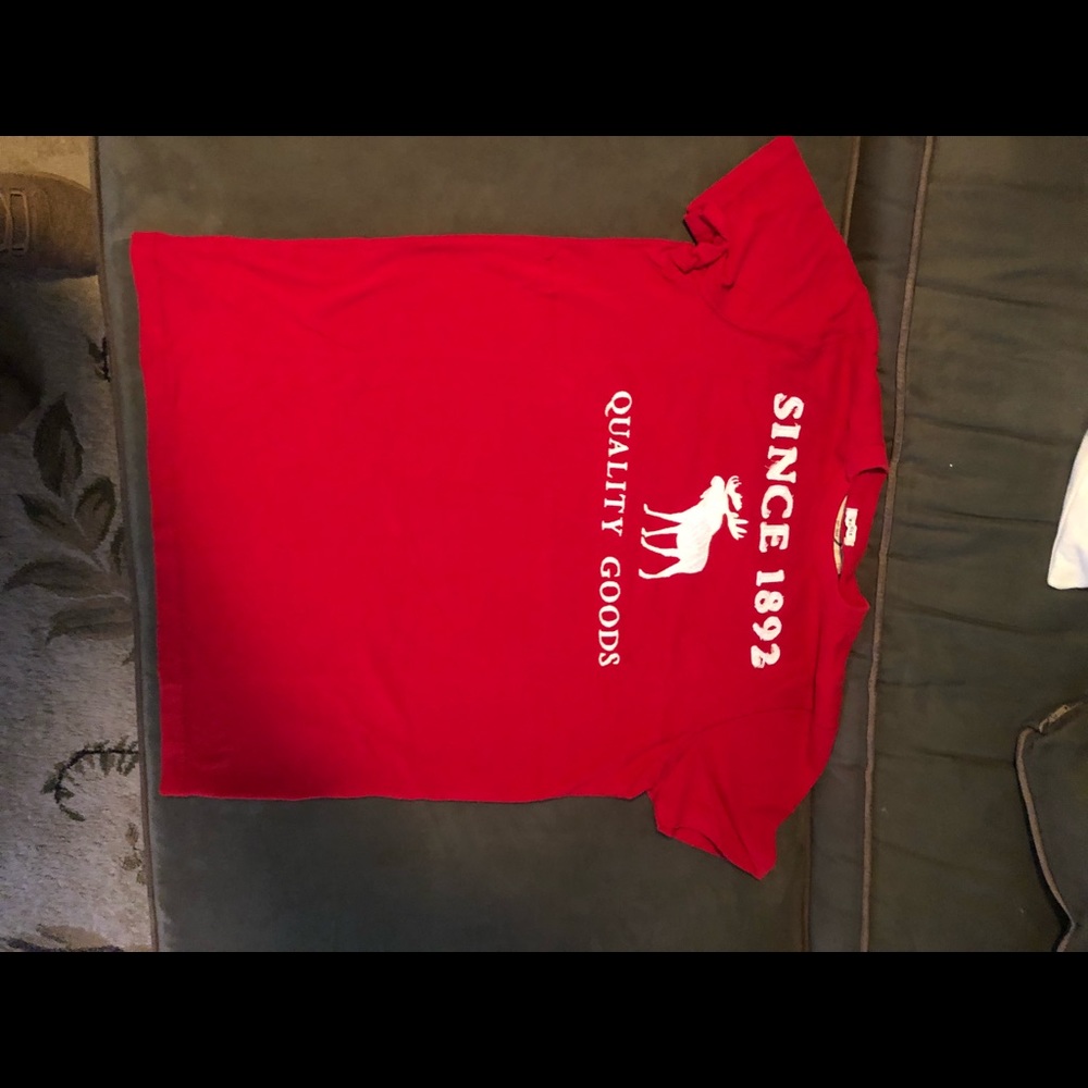 Red Abercrombie and Fitch T-shirt